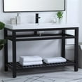 thumbnail image 2 of Elegant Lighting VF14048BK Raya 48" Specialty Cast Iron Console Bathroom Sink - Black, 2 of 14