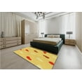 thumbnail image 5 of Ahgly Company Machine Washable Indoor Rectangle Transitional Bold Yellow Area Rugs, 5' x 7', 5 of 7