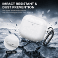 thumbnail image 4 of Lonmuju Silicone Case Cover for Airpods 4th Gen, Protective Earbud Skin with Cleaning Kit and Carabiner,white, 4 of 7