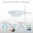 thumbnail image 4 of Exquisite 12 oz Clear Plastic Disposable Party Bowls, 100 Count, 4 of 11