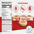 thumbnail image 5 of Bays Original Pre-sliced English Muffins 6 count 12 oz (Pack of 2), 5 of 5
