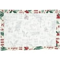 thumbnail image 3 of Saro Lifestyle Holly Christmas Design Placemat (Set of 4), 3 of 4