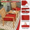 thumbnail image 5 of Kimunuk Outdoor Chair Cushions set of 2, 17" x 16" Zipped Waterproof Outdoor Seat Cushions Couch Pads with Ties for Patio Furniture, Red, 5 of 6