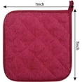 thumbnail image 2 of 6Pcs Kitchen Pot Holders Set Heat Resistant Pure Cotton Potholders Kit Large Coasters Hot Pads Terry Pot Holders for Everyday Cooking and Baking by 7 x 7 Inch, 2 of 5