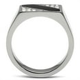 thumbnail image 3 of High polished (no plating) Stainless Steel Ring with Top Grade Crystal in Clear for Women Clear Stone Color Style TK387 Size 11, 3 of 4
