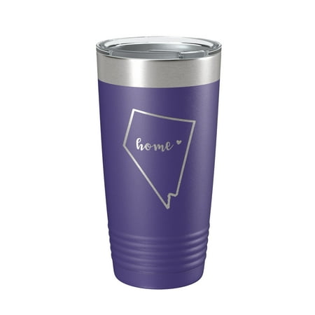

Nevada Tumbler Home State Travel Mug Insulated Laser Engraved Map Coffee Cup 20 oz Purple