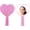All Hot Pink, variant on Large Rhinestone Handheld Mirror Heart Bling Glitter Cosmetic Dazzling Portable Hand Mirrors with Handle for Women Wedding Silver White
