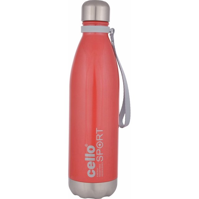 Scout Stainless Steel Insulated Water Bottle With Wrist Strap - 500ml, Red | Leakproof, Double Walled Bottle - Ideal For Outdoor Activities, Office, Home & College