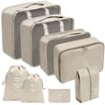 thumbnail image 1 of Juego organizador de viaje de 8 piezas: ¡cubos de embalaje para un viaje eficiente! Bolsa ordenada para zapatos, 1 of 9
