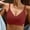 Wine, variant on Women’S Full Coverage Wireless Bras Supportive Wide Strap Comfort Bra for Sagging Breasts No Back Fat Minimizer Bra Light Blue L(L)