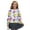 Cartoon Graffiti Star Heart, variant on Girls Long Sleeve Cardigan with Print, Lightweight Polyester Crewneck Button Front Jacket, Soft Machine Washable Top for School and Casual Wear, Ages 5-6, Colorful Tie-dye Print