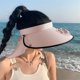 thumbnail image 2 of Female Style Wide Brimmed Sun Protection Hat With USB Charging Fan Open Sun Protection Hat For Outdoor Travel, 2 of 6