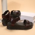 thumbnail image 5 of Sopiago Flip Flops for Women Women's Cork Footbed Slide Sandals with Arch Support Buckle Slip on Slipper Shoes Softey Flat Brown,7.5, 5 of 9