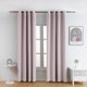 thumbnail image 1 of Nvzi Cortinas de 2 piezas color rosa, 132 cm x 241 cm, opacas, de poliéster, resistentes a la luz y con ojales., 1 of 5
