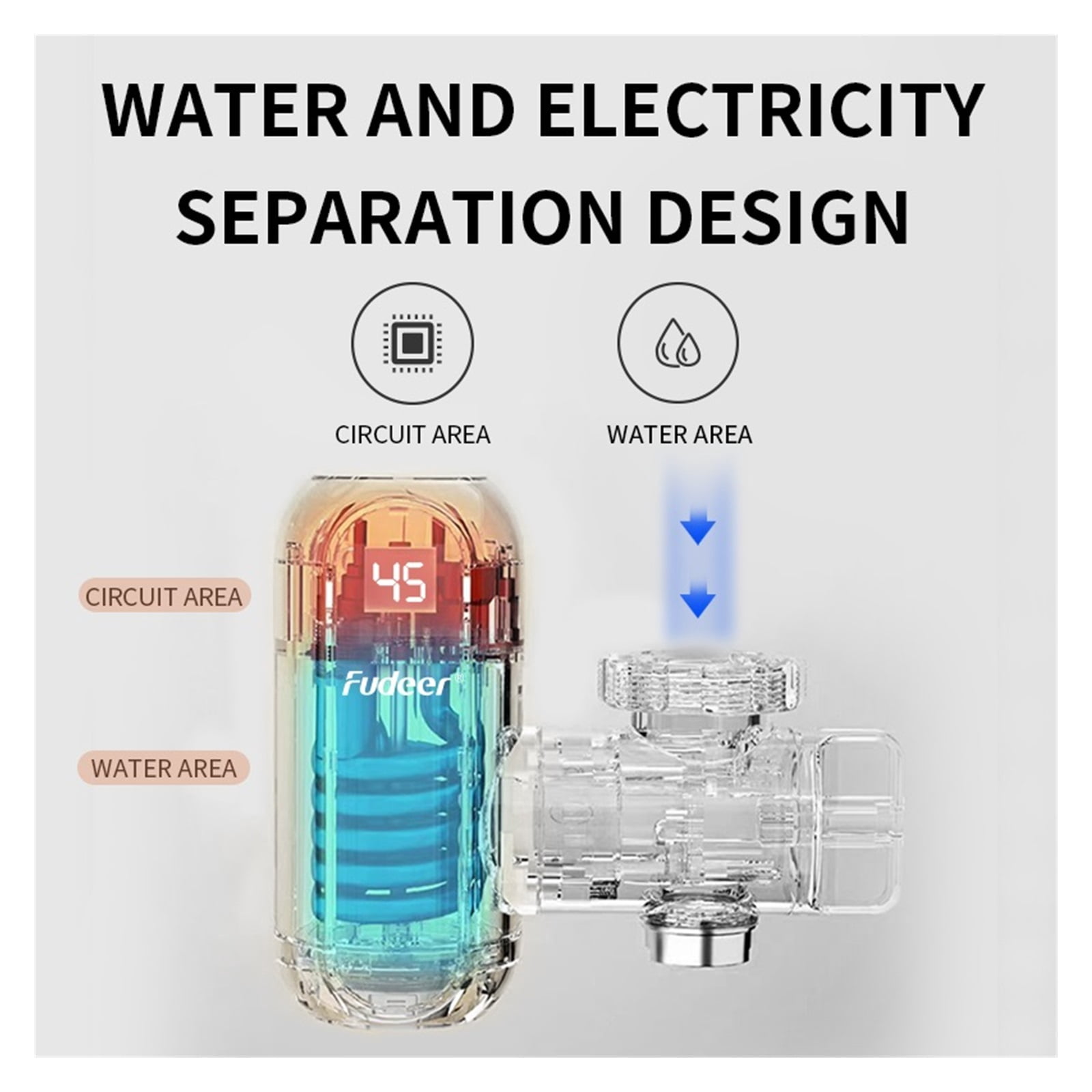 Electric Instant Water Heater Faucets for Kitchen Outdoor Home Hot and Cold Water Tap Demand Water heating