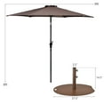 thumbnail image 2 of Gymax 9 Ft Patio Table Market Umbrella Yard Outdoor w/ Heavy-duty Umbrella Base Tan, 2 of 10