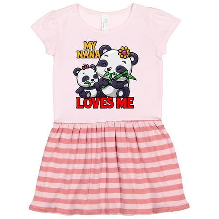 

Inktastic My Nana Loves Me Panda Gift Toddler Girl Dress