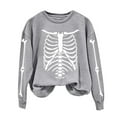 thumbnail image 5 of Inverlee Halloween Sweatshirts for Women Plus Size Pumpkin Ghost Graphic T-shirt Work Round Neck Sweatshirt Long Sleeve Dressy Casual Pullover Tops Halloween Clothes, 5 of 6