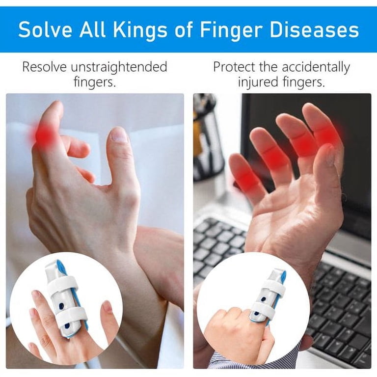 Pinkiou Finger Splint, 3-Size Metal Thumb Brace Set photo 5