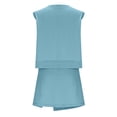 thumbnail image 2 of YHAJDS 2 Piece Outfits Set for Women Sleeveless Solid Crewneck Tank Top Elastic Waist Shorts, 2 of 5