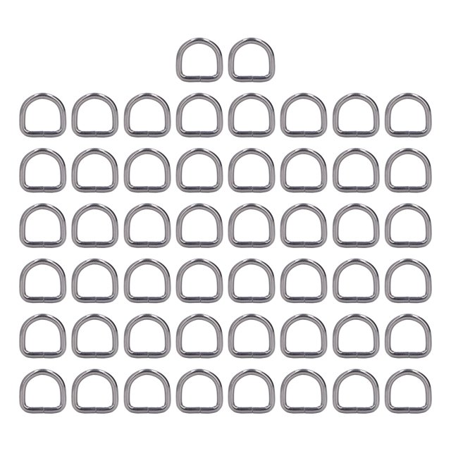 50 Uds anillos D conexión cerrada fuerte buena galvanoplastia anillos de costura antioxidantes hebilla para carteras y llaveros DIY