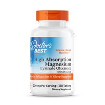 Doctor's Best High Absorption Magnesium 100 mg, 120 Tablets