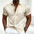 thumbnail image 2 of xfsWaSs Men's Hawaiian Shirt Short Sleeve Mens Shirts Tropical Print Button Down Shirts Summer Beach Shirt Casual Vacation Tops Versatile Blouse, 2 of 4