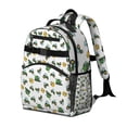 thumbnail image 2 of Cartoon Tractors Green White Pattern Backpack for School,Cute School Bag,Schoolbag with Adjustable Shoulder Straps & Padded Back,15.25"x11.5"x5.25", 2 of 5
