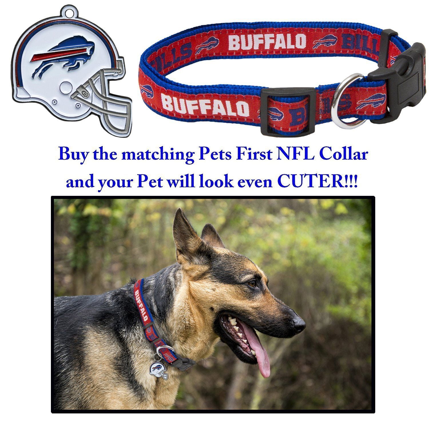 Pets First NFL Buffalo Bills Smart TRACKING ID Tag - Best Lost Dog