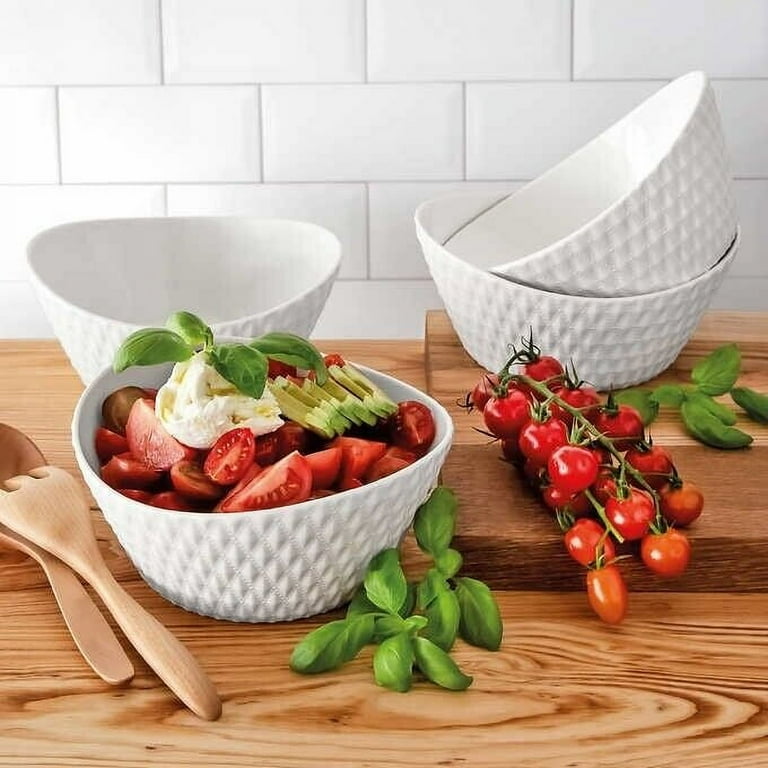 Overandback What A Dish 4-piece Serving Bowl Set Stoneware Plates
