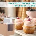 thumbnail image 2 of MRLESS 20PCS Paper Cupcake Boxes Portable Single Individual Cupcake Boxes with Window and Inserts for Wedding Candy Boxes, 2 of 6