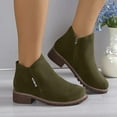 thumbnail image 3 of Oyedens Winter Ankle Booties for Women Round Toe Block Ankle Boots Fall Dress Shoes Short Snow Boots, 3 of 7