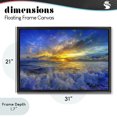 thumbnail image 4 of Stupell Industries Tropical Golden Blue Sunset over Waves Black Floating Frame Canvas Art, 31 x 21, by Eszra Tanner, 4 of 8