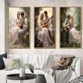 thumbnail image 1 of Designart "love Couple Landscape Serene III" Entertainment Framed Wall Art Set Of 3 - Red Romantic Landscape Frame Canvas Set For Living Room Decor, 1 of 6