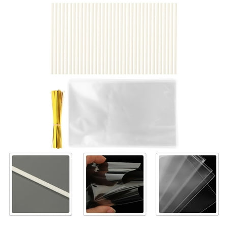 LEORX Simple Design Treat Bags for Party PET 100 Sets