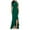 Green, variant on Women Split Sleeveless Ruffle Long Dress - Sexy Slit Evening Dress, Polyester-Spandex, S-XXL