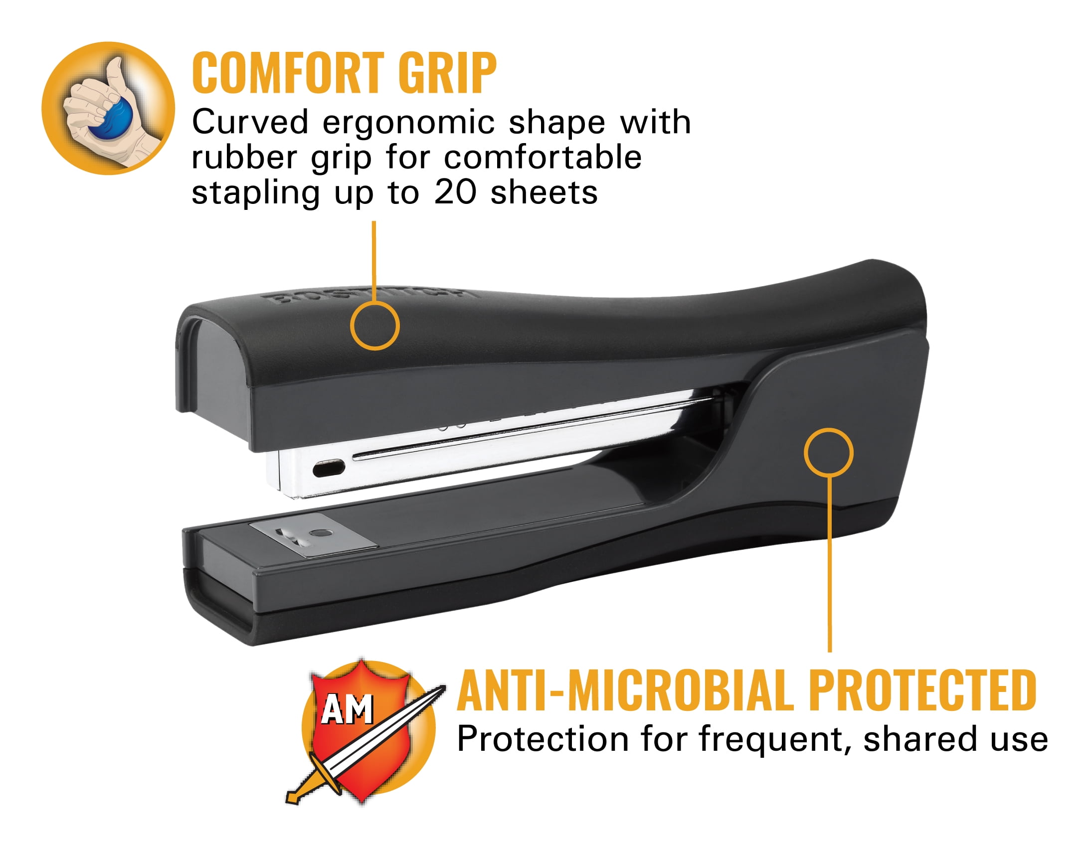 Bostitch Dynamo™ Stapler with Pencil Sharpener and Staple Remover, Gray