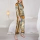 thumbnail image 3 of Balery Golden Drapes Pillars Clouds Conjunto de Pijama con Estampado para Mujer, Conjunto de Dos Piezas con Manga Larga, Ropa de Dormir Suave con Bolsillos, Pijamas Cómodos-Large, 3 of 7