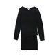 thumbnail image 1 of bar III Blusa tipo túnica alta y baja para mujer, negra, pequeña, 1 of 2