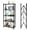 Black, variant on 3 Tier Collapsible Shelf with Wheels, Metal Steel Folding Shelves, No Assembly Portable Storage Shelf, Rolling Standing Utility Rack for Kitchen, Office, Bedroom