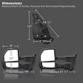 thumbnail image 3 of Spec-D Tuning Black Towing Mirror Smoke LED Signal Power Heated Compatible with 1999-2016 Ford F-250, F-350, F-450 Super Duty Left + Right Pair, 3 of 7