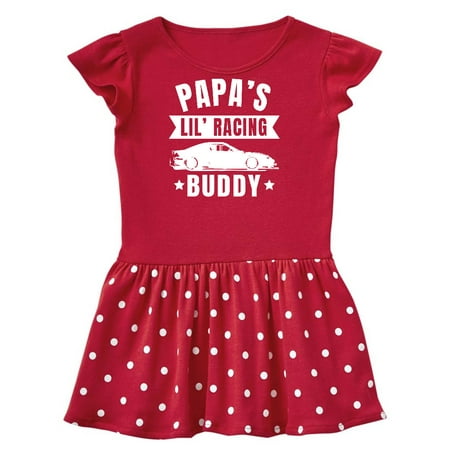 

Inktastic Papas Lil Racing Buddy Gift Toddler Girl Dress