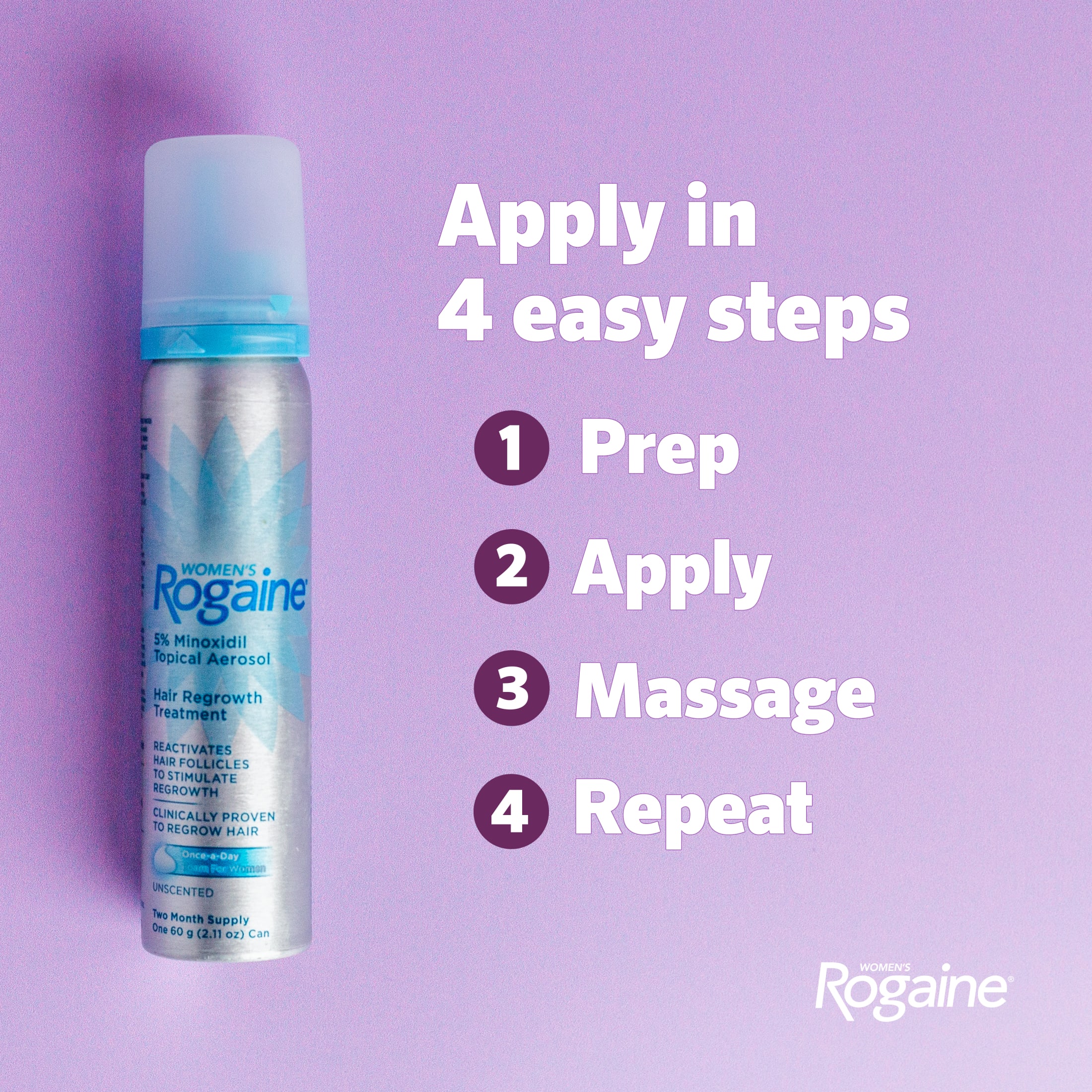 Women's Rogaine Hair Regrowth Foam 4-Month Supply photo 7