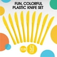 thumbnail image 3 of Exquisite Heavy Weight Disposable Plastic Yellow Knives - 100 Count, 3 of 9