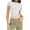 White, variant on YUGYXL Womens Basic T Shirts Ribbed Knit Summer Tops Short Sleeve Slim Fit Crop Tee Cute Gym Workout Clothes Black S