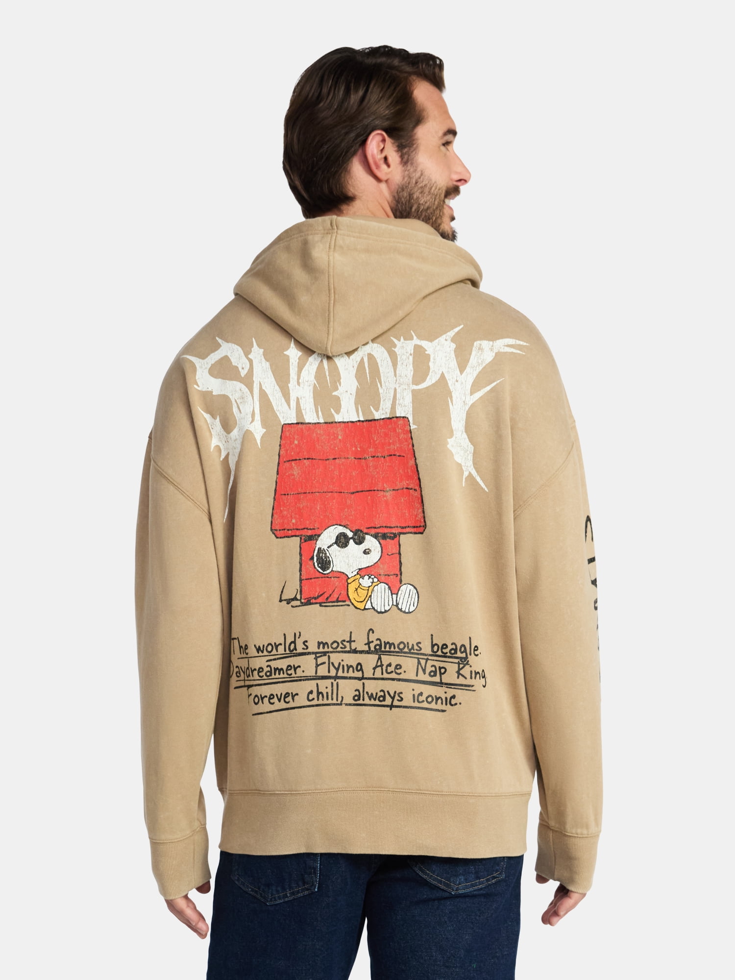 Peanuts Snoopy Men's and Big Men's Graphic Hoodie, Sizes XS-3XL