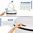 thumbnail image 4 of HHS Kitchen Trash Can Office Bathroom Bedroom Waste Bin with Lid Automatic Sensor Touch Free Stainless Steel Garbage Can 13 Gallon 50L,White, 11.37 x 16.1 x 25.31 inches (1350R), 4 of 7