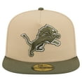 thumbnail image 2 of Men's New Era  Beige/Olive Detroit Lions Color Pack A-Frame 59FIFTY Fitted Hat, 2 of 5