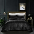 thumbnail image 2 of Posh Living Deklin 3pc Full/Queen Comforter Set Black, 2 of 6