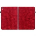 thumbnail image 2 of FJLBDE Case for iPad (A16) 11th Gen 2025/ iPad 10th Gen 10.9 Inch 2022, Embossed Flower Leather Flip Wallet Folio Stand Cover, Red, 2 of 7